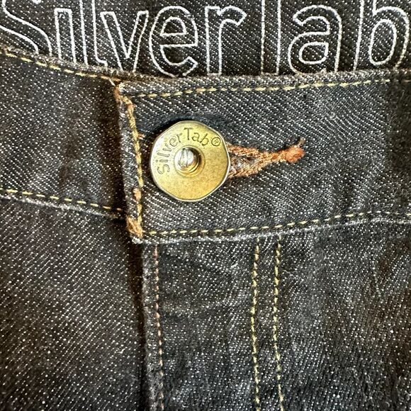 Levi’s Black SilverTab Y2K 90s Baggy Jeans Mens 40 x 30 Mint EUC - Picture 3 of 9